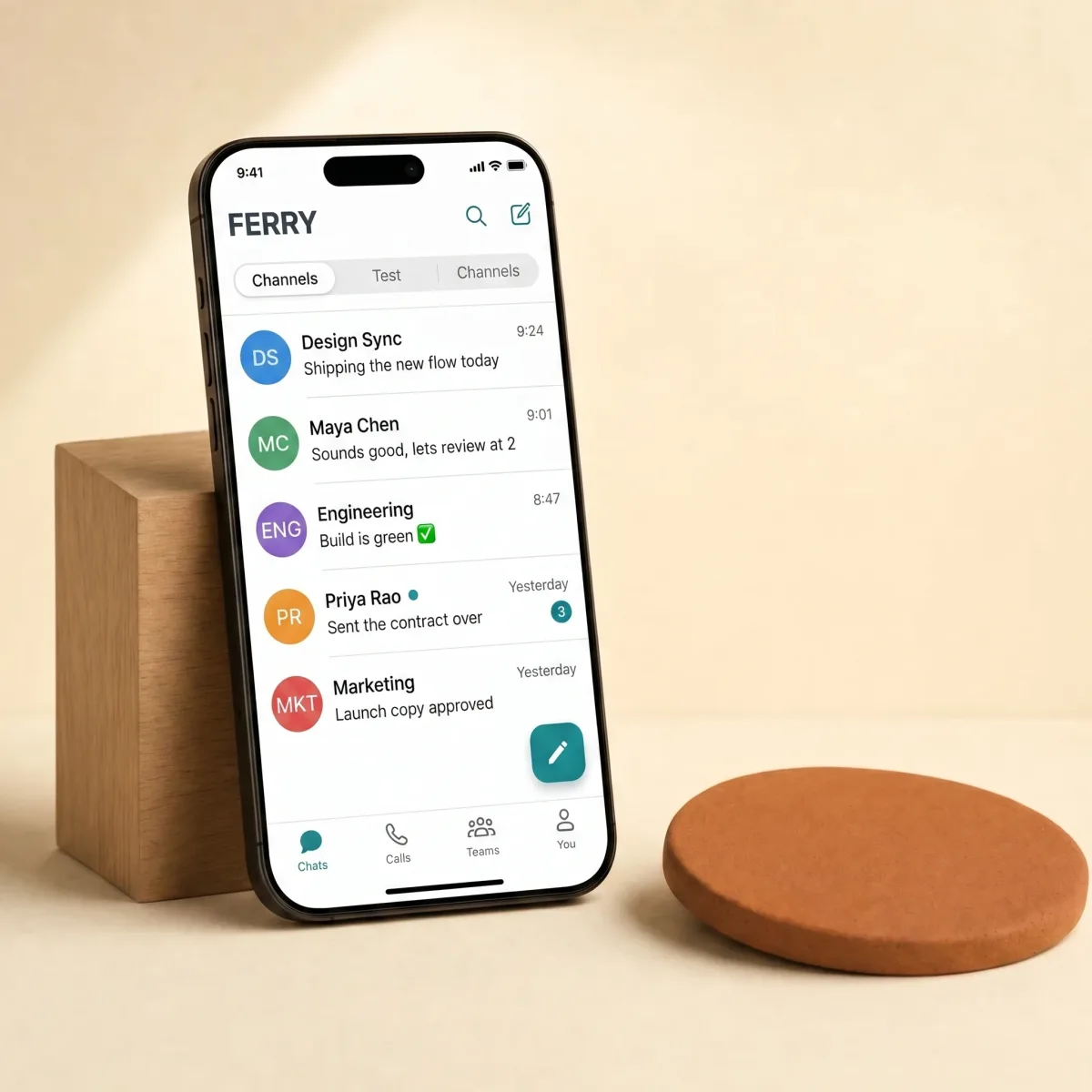 A messaging app on a phone